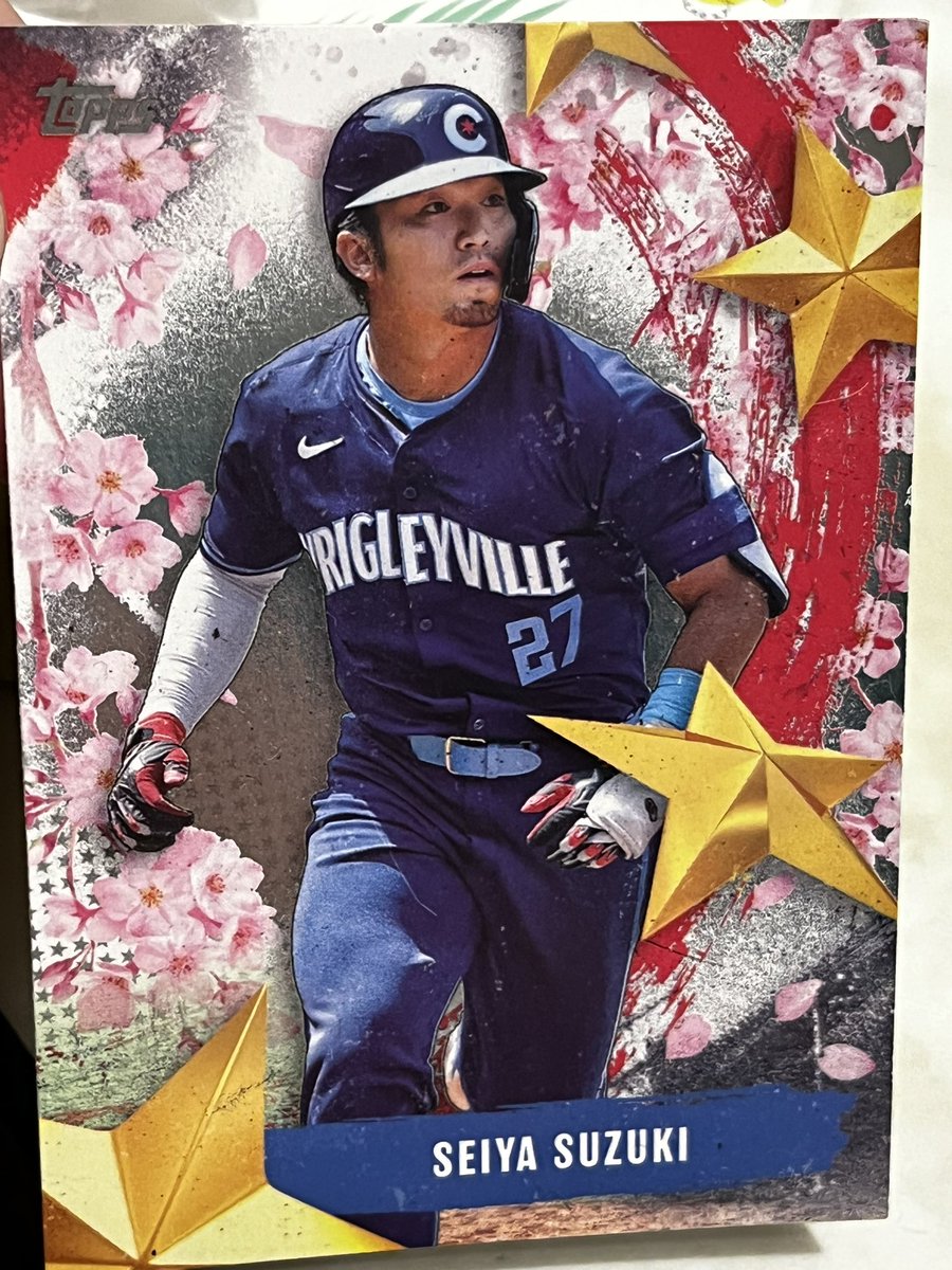 この鈴木誠也のカードってどれくらいのレア度なんだろう、、全くtopps分からなくて詳しい人いたら教えて欲しいです🥺
#MLBtopps
#Topps #topps 
#メジャスピ