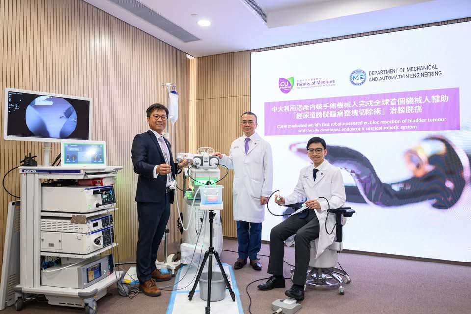 The Chinese University of Hong Kong - CUHK (@cuhkofficial) on Twitter photo .<a href="/CUHKMedicine/">CUHK Medicine</a> and Department of Mechanical and Automation Engineering performed the world’s first robot-assisted en bloc resection of bladder tumour (ERBT) in December last year using a locally developed endoscopic surgical robotic system. As of today, the team has completed .<a href="/CUHKMedicine/">CUHK Medicine</a> and Department of Mechanical and Automation Engineering performed the world’s first robot-assisted en bloc resection of bladder tumour (ERBT) in December last year using a locally developed endoscopic surgical robotic system. As of today, the team has completed