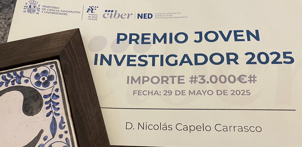 I have had the immense pleasure of receiving the #YoungInvestigatorAward from @ciberned during the International Conference on Neuroinflammation, Aging and Neurodegeneration.

I presented our Nature Metabolism paper from <a href="/VasadL/">VaSAD_lab</a>, driving us to an inspiring discussion.