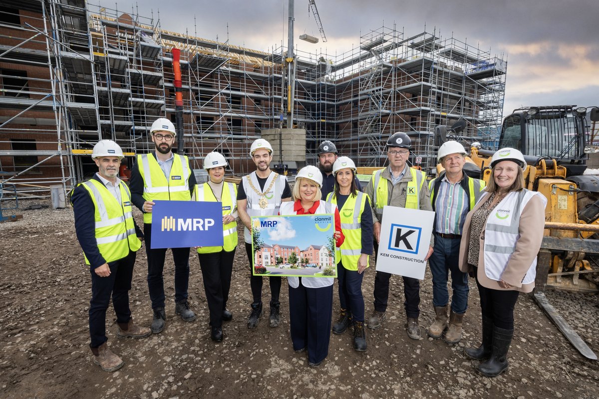 Clanmil Housing (@clanmilhousing) on Twitter photo We welcomed the Belfast Lord Mayor to Dunmurry Lane, Belfast where 43 new homes are being developed for us by MRP. The homes will include a mix of 10 one-bedroom, 30 two-bedroom and 3 three-bedroom apartments.
ā”ļø ow.ly/M3Ok50W0E72
<a href="/MRPInvDev/">MRP Investment & Development Ltd</a> <a href="/belfastcc/">Belfast City Council</a> <a href="/micky_murray/">Lord Mayor of Belfast, Cllr Micky Murray</a> We welcomed the Belfast Lord Mayor to Dunmurry Lane, Belfast where 43 new homes are being developed for us by MRP. The homes will include a mix of 10 one-bedroom, 30 two-bedroom and 3 three-bedroom apartments.
ā”ļø ow.ly/M3Ok50W0E72
<a href="/MRPInvDev/">MRP Investment & Development Ltd</a> <a href="/belfastcc/">Belfast City Council</a> <a href="/micky_murray/">Lord Mayor of Belfast, Cllr Micky Murray</a>