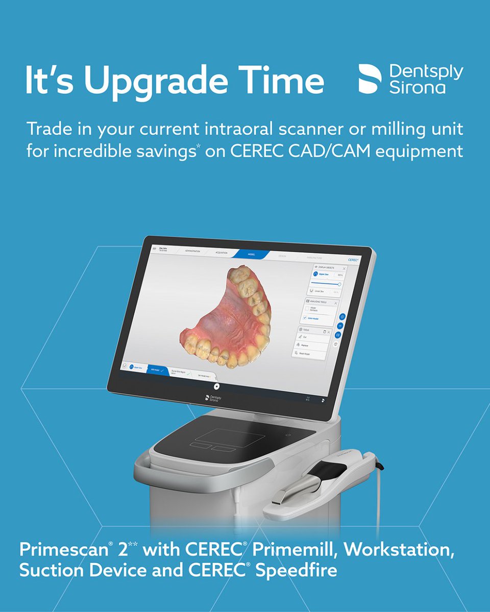 HenryScheinUK's tweet image. 🚨 It’s upgrade time! Introducing Primescan 2, the new wireless intraoral scanner from Dentsply Sirona.

📅 Offer ends 31 July 2025.
*T&amp;amp;Cs apply. E&amp;amp;OE.

👉 Learn more: hsdental.co/4lSFzTI

#HenryScheinUK #Primescan2 #WirelessScanner #DigitalDentistry #IntraoralScanner