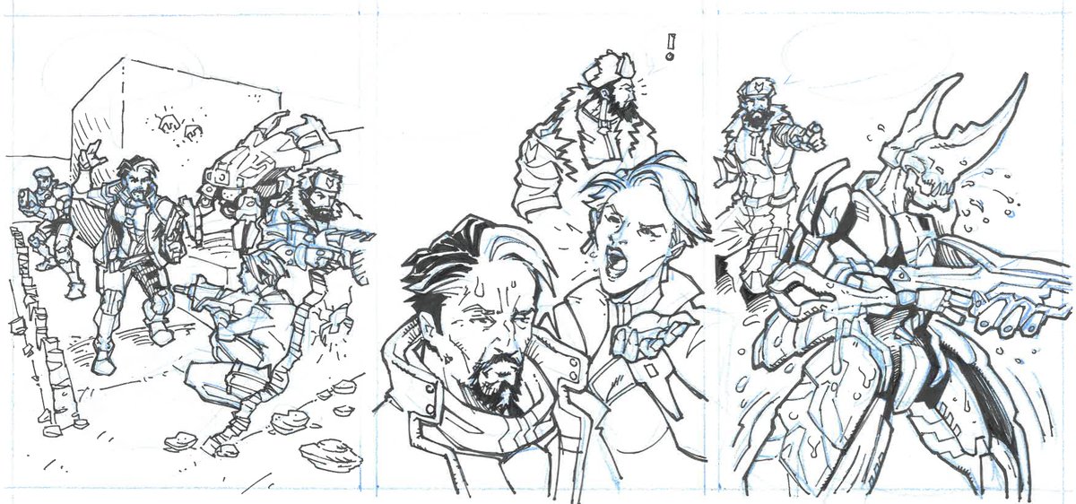 Bostria's tweet image. Tira de cómic pitorreándose de la incoherencia de la heterogénea amalgama de tropas que componen la Compañía Blanca. #infinitytheuniverse #infinitythegame #infinitywarcors #YuJingNumbahOne