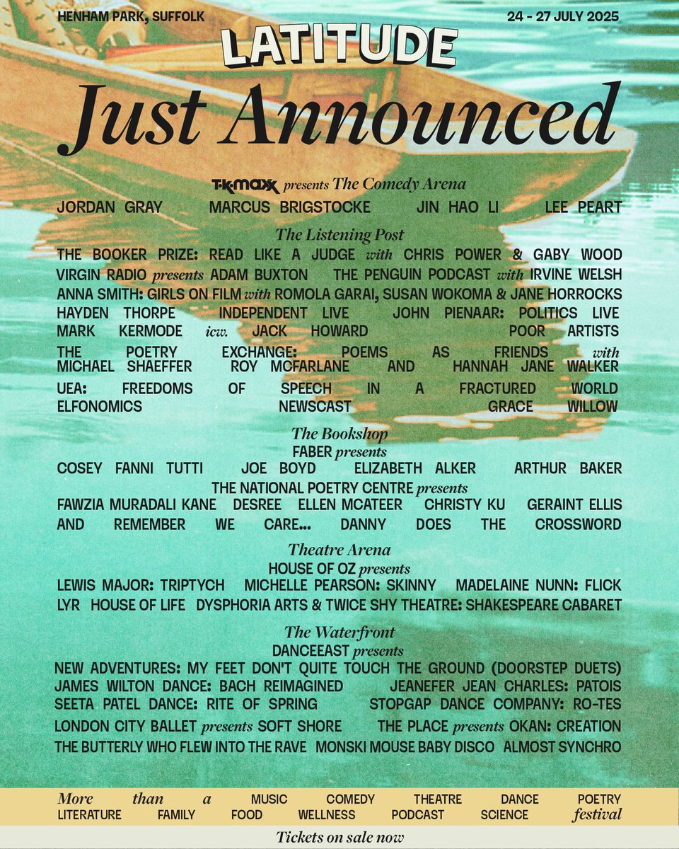 Thrilled to be doing The Comedy Arena  <a href="/LatitudeFest/">Latitude Festival</a> this year - see you there!