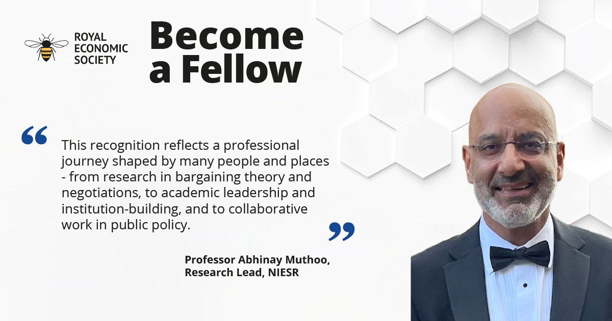 RoyalEconSoc's tweet photo. 🌟 Apply to become a RES Fellow! 🌟

✅Postnominals: FREcon
✅ Professional recognition &amp; benefits
✅ Join a mission to advance economics for good

🗓️ Deadline: 9 June

Hear from Fellow @AbhinayMuthoo👇&amp; apply!
🔗https://t.co/iAyJkk4g6f

#RESFellow #econtwitter https://t.co/XX8lAG9TSm
