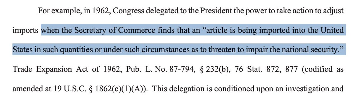 You are thinking of this law?

Which 

1. The Trump executive orders instituting broad tariffs were not based on. (April 2 EO was based on the 1977 IEEPA.)

2. Requires that the Secretary of Commerce finds that the specific articles being imported threaten national security,