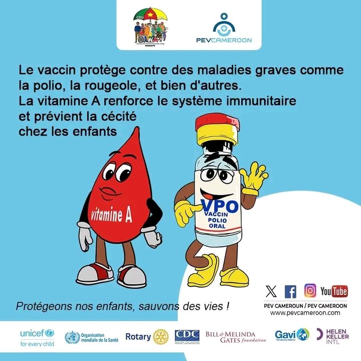 JonasKaaga1's tweet image. C&apos;est aujourd&apos;hui que débute la vaccination sur toute l&apos;étendue du territoire, ensemble protégeons les enfants de 0 à 5 ans et les femmes enceintes, du 29 mai au 1 juin 2025.

 #SasnimJnv25 #CoreTeamPolio2 #PEVCAMEROON #Pevadamaoua