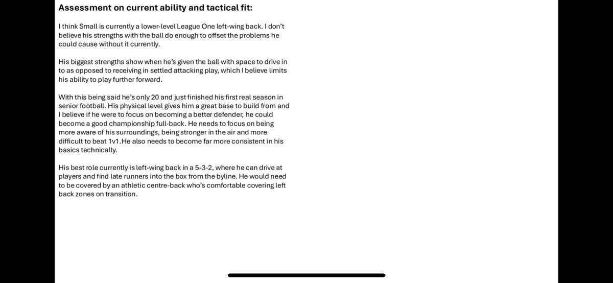 Report on Thierry Small of Charlton Athletic
