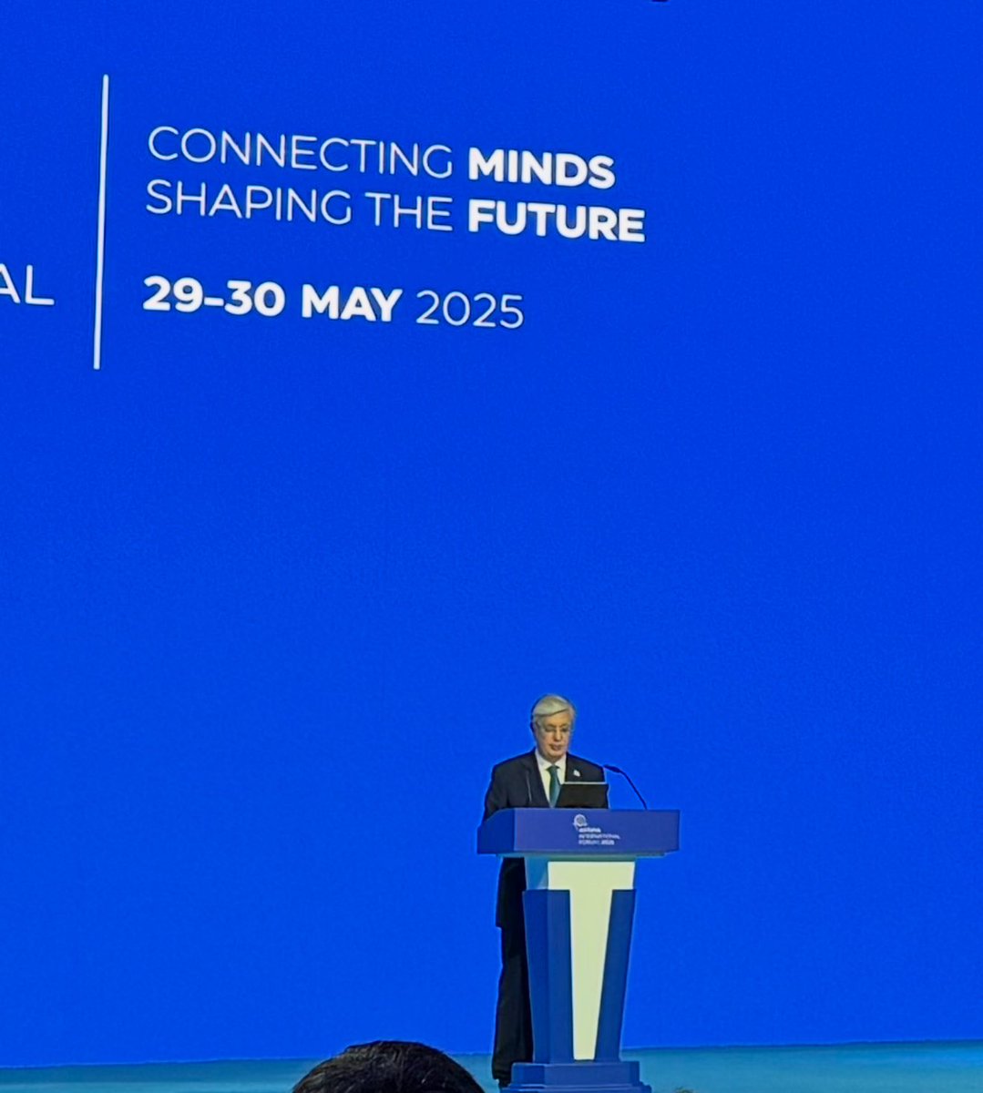 Cargo transit via Trans-Caspian corridor increased 62 percent last year.  - 🇰🇿president Tokayev speaking at the ⁦<a href="/AstanaIntlForum/">Astana International Forum</a>⁩