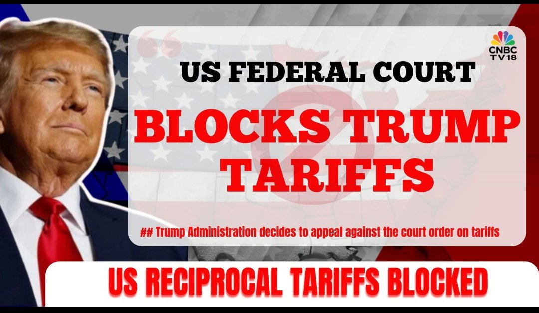 ErDaharwal007's tweet image. Big Breaking 🔥🔥 
🚨🚨 USA FEDERAL COURT BLOCKS #reciprocaltariffs of President Trump citing reasons that he exceeded his power by changing it multiple times in quick succession.‼️😂
