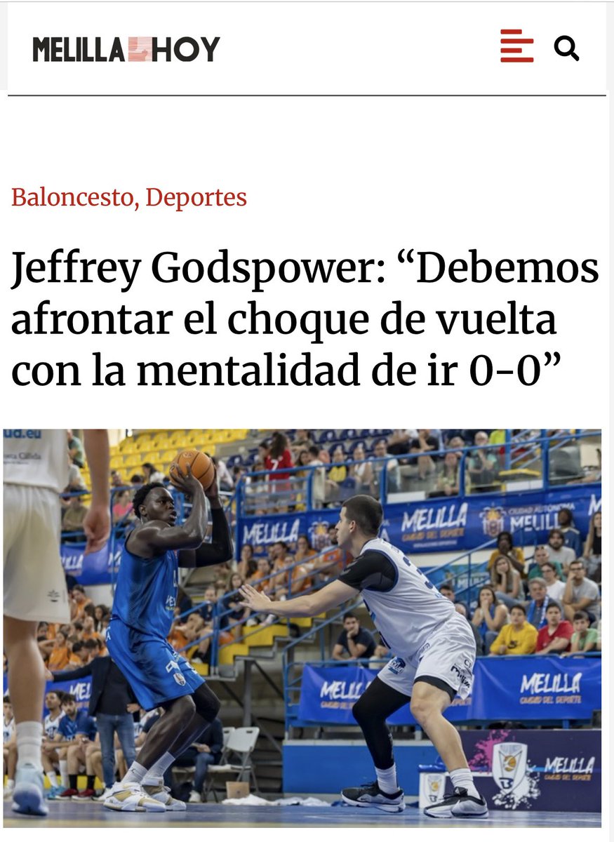 melillabcto's tweet photo. Entrevista a Jeffrey Godspower en el periódico Melilla Hoy: https://t.co/hSuMdCWqsW https://t.co/RQzf8mAF2h