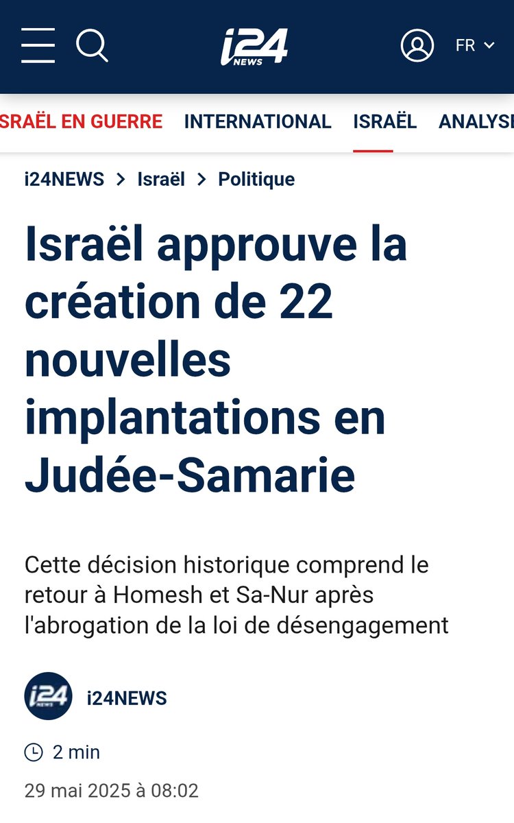 En direct d'#Israel décision historique cette nuit de la création de 22 nouvelles localités israéliennes en Judée Samarie ! 

C'est la plus grande autorisation de constructions jamais donnée par un gouvernement depuis la guerre des 6 jours en 1967 ! 

Pour gagner cette  guerre
