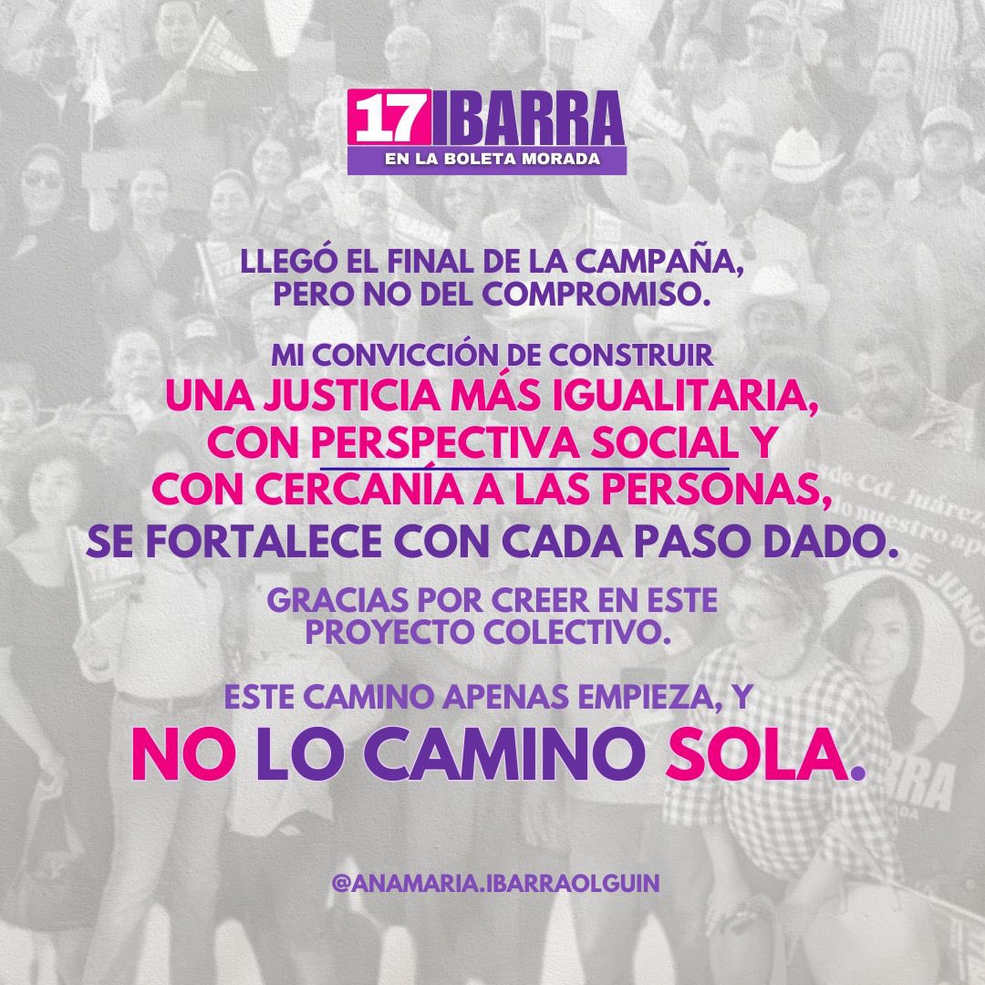 anamariaibarrao's tweet photo. #17Ibarra #Ministra #AnaMaría #SCJN #ElecciónJudicial https://t.co/RTE9JwFRT1