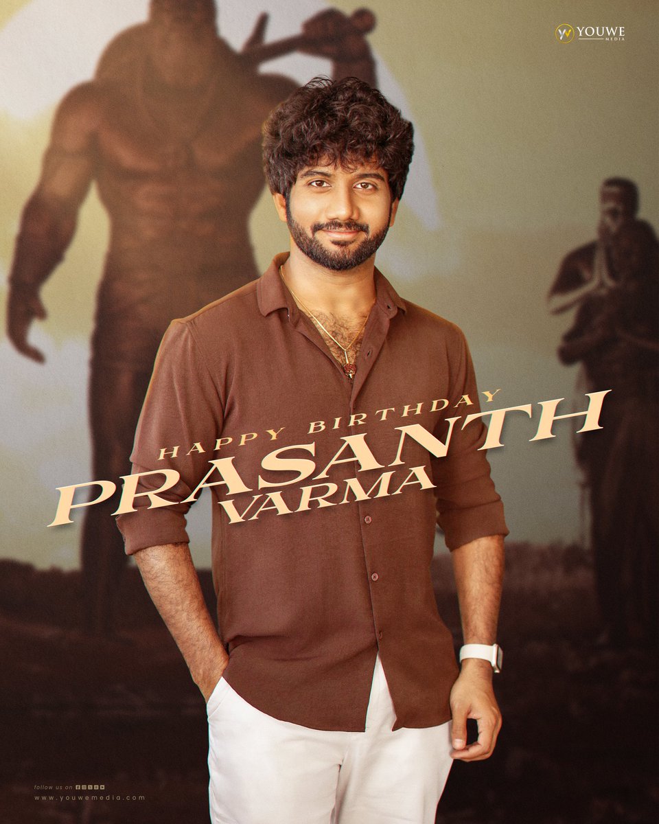 MediaYouwe's tweet photo. Wishing the visionary storyteller @PrasanthVarma a spectacular birthday β€οΈ
May #JaiHanuman roar at the box office and make history π₯
#HappyBirthdayPrasanthVarma #HBDPrasanthVarma #YouWeMedia https://t.co/4ZV8BjoB1Y
