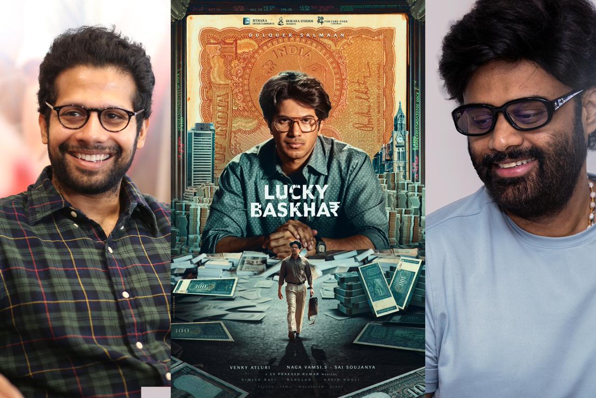 vamsikaka's tweet photo. #LuckyBaskhar continues to play its top game on the big stage! 💥💥

At the Gaddar Awards, the film bags:
- 3rd Best Film
- Best Screenplay Writer – Venky Atluri
- Special Jury Award – Dulquer Salmaan
- Best Editor – Navin Nooli

Shining brighter and going MADDER in all corners! 💥💥 @vamsi84 #SaiSoujanya @SitharaEnts 

Congratulations to all the winners!