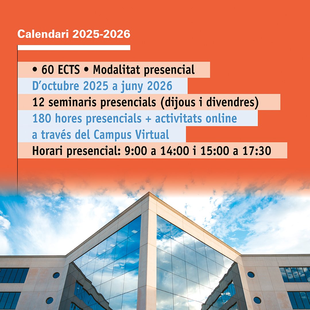🤩🔝#Master Universitario de #investigacion #traslacional en #fisioterapia
📥RESERVA PLAZA
👨🏻‍🎓Contenido actualizado adaptado al nuevo RD #semipresencial
🎓Interuniversitario @uabbarcelona <a href="/unican/">Universidad de Cantabria</a>
➡️ #acreditacion <a href="/eugimbernat/">eugimbernat</a> de centro de #investigacion
🔗
eug.es/ca/estudis/mas…