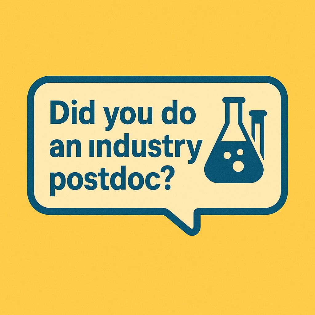 SondraTurjeman's tweet image. Did you do an industry postdoc or PhD? I'd love to pick your brain