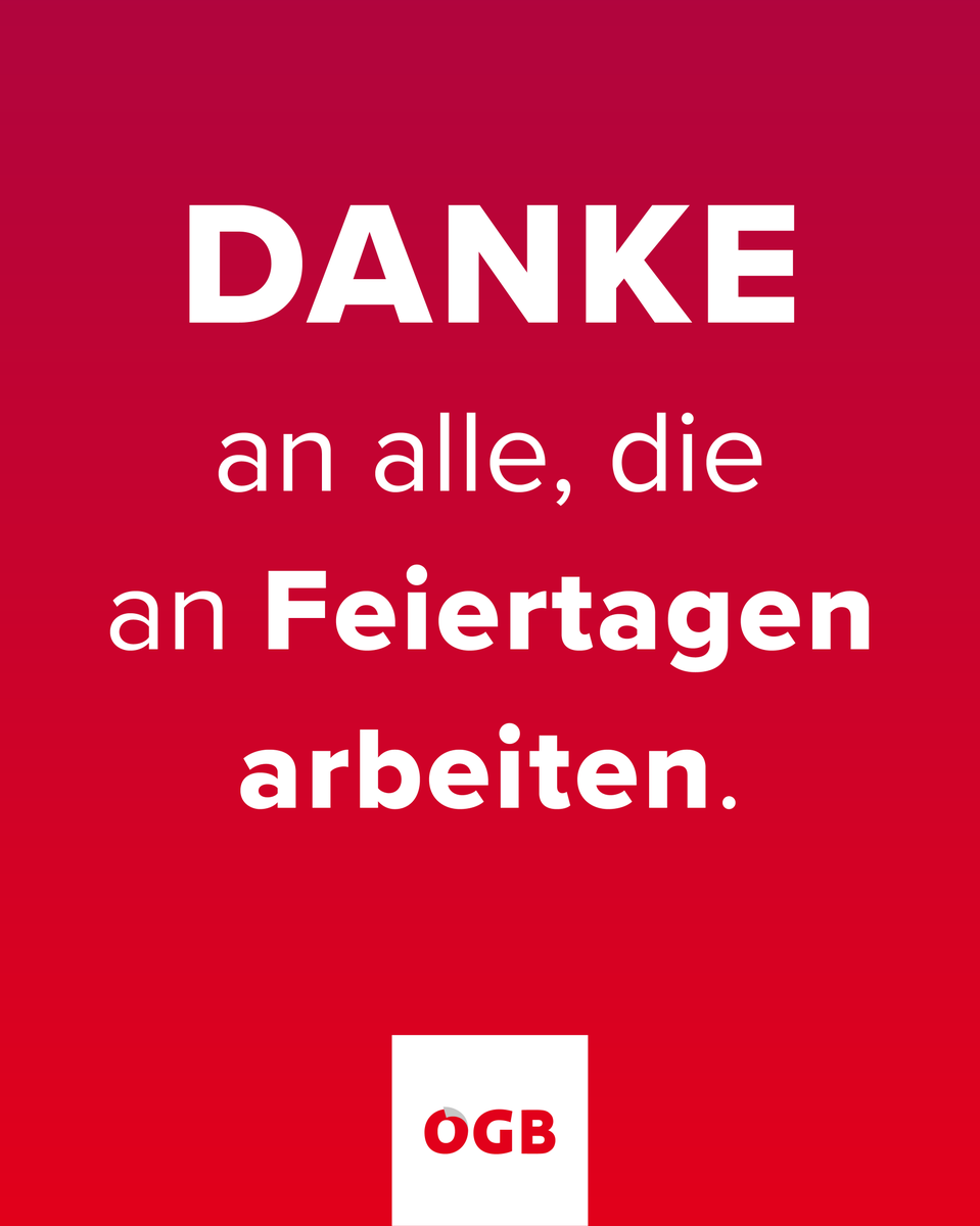 Blaulichtorganisationen, Pfleger:innen, Kellner:innen und viele, viele mehr: Ohne euch, die heute arbeiten, läuft nichts! Dafür gibt es unsere größte Wertschätzung und größten Respekt! ❤️