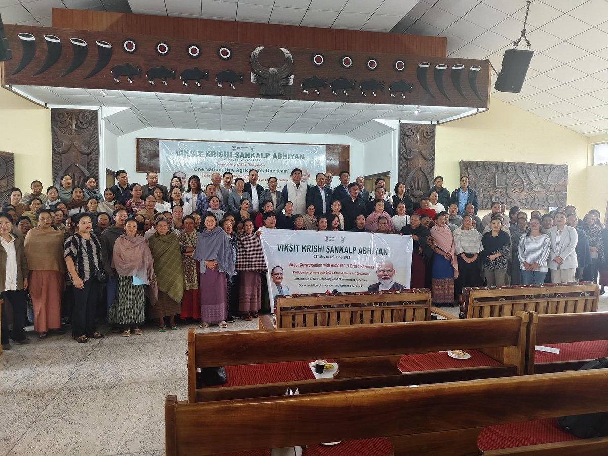 Today, I had the privilege of attending the State-Level Launching Program of the "Viksit Krishi Sankalp Abhiyan" at Kohima village as the Special Guest. This campaign marks the beginning of our concerted efforts in preparing for the upcoming Kharif season, which is crucial not