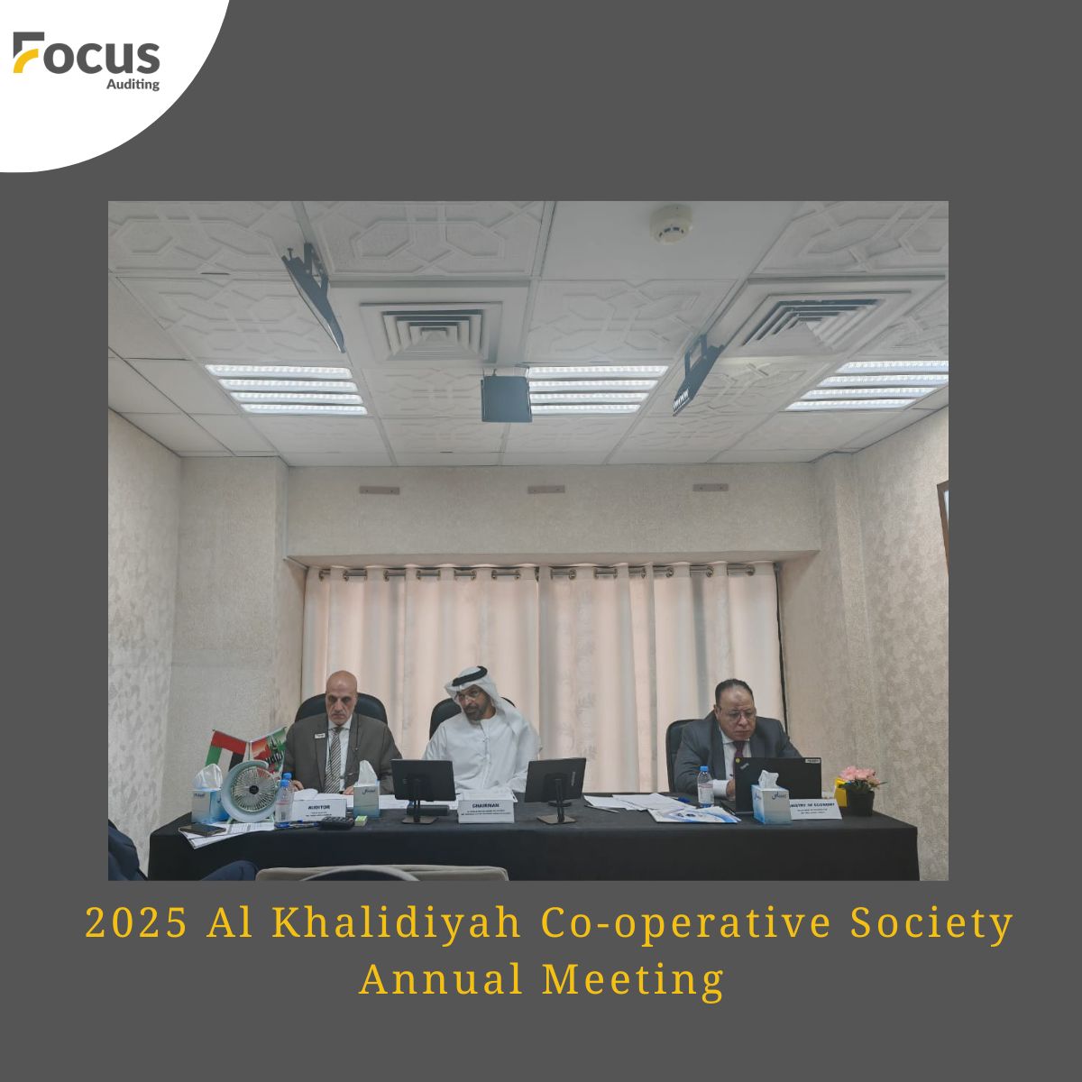 FocusAuditing's tweet photo. 🔹 Strengthening Trust Through Transparency 🔍
We were honored to attend the Annual Shareholder Meeting of Al Khalidiyah Co-operative Society, one of Abu Dhabi’s leading community-driven institutions.

#IAPA #ADGM #FocusAuditing #CorporateGovernance #AnnualMeeting #AuditExperts https://t.co/RfjGfm3Gpj