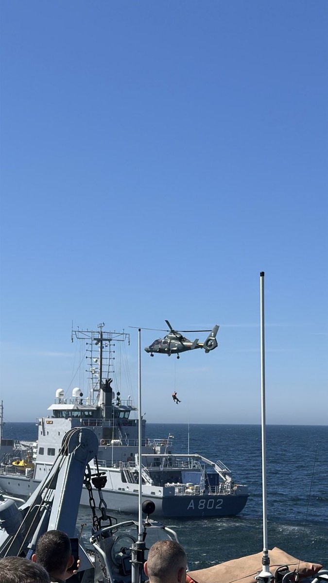 USEmbVilnius's tweet photo. Ambassador McDonald attended Visitors and Media Day aboard LNS Jotvingis in Klaipėda during #OpenSpirit/#EODEX2025, a major multinational naval exercise focused on historic ordnance disposal.
With 15 nations participating, the event featured ship formations, briefings, live mine detonations, and more, all hosted by the Lithuanian Navy.
Events like these showcase the strength of our unity and unwavering commitment to a safer, more secure Baltic Sea and region.
#USinLT #AmbMcDonald #OpenSpirit