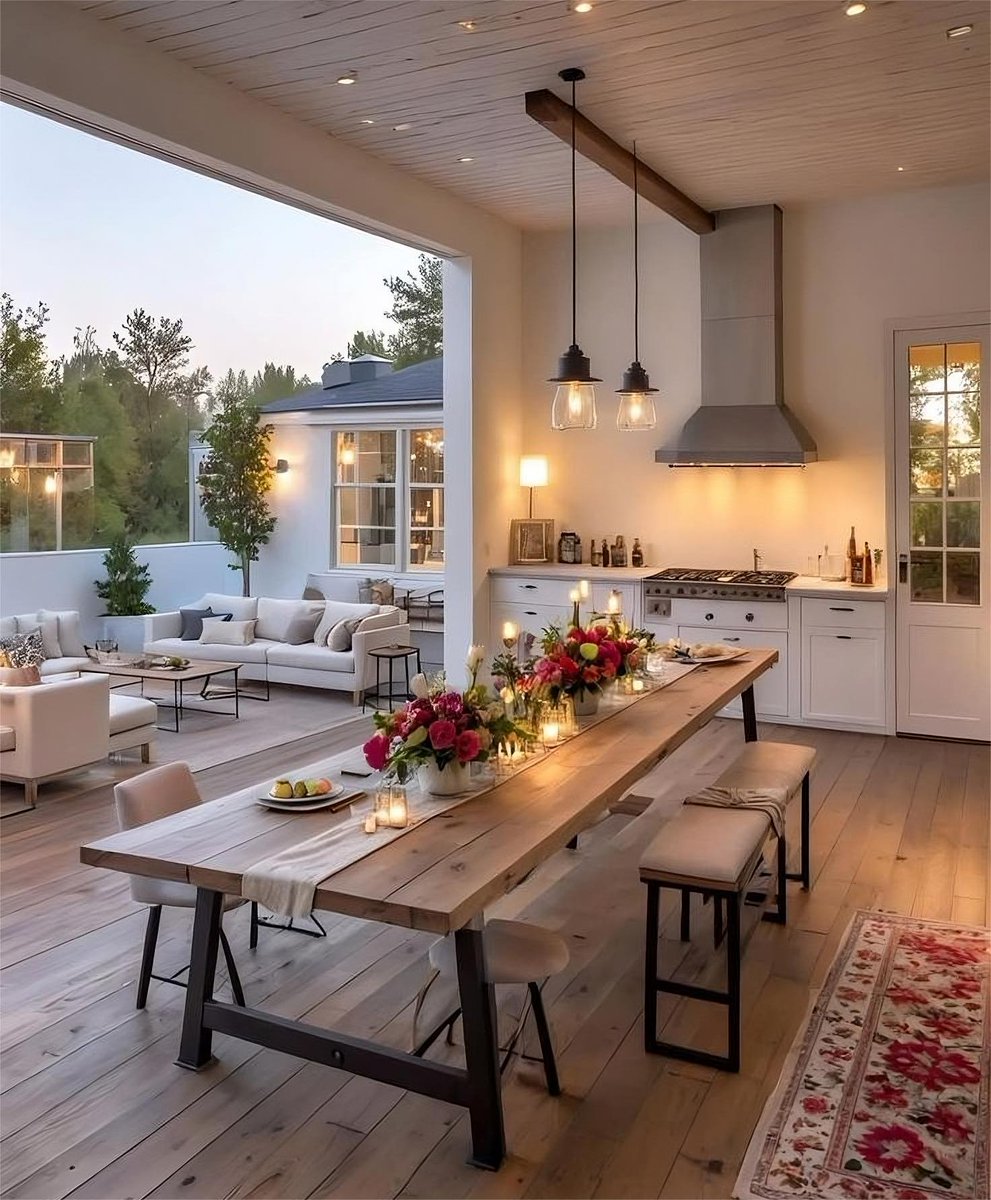 🍷 Dinner under the stars, anyone?
👍 An open kitchen is perfect for anyone who craves a breath of fresh air — try connecting your backyard with your dining area.
#Costway, More Than Just Furniture.

#openkitchen #DreamKitchen #indooroutdoorliving
