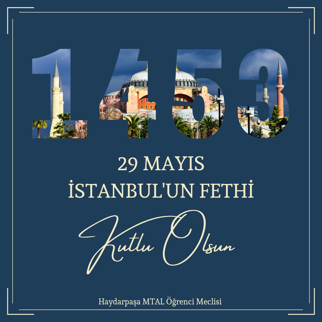 Yüzyıllar boyunca alınamayan İstanbul, 21 yaşındaki Fatih Sultan Mehmet’in dehası ve kararlılığıyla 29 Mayıs 1453’te fethedildi. 

Surları yıkıp yeni bir çağa kapı aralayan büyük lideri saygıyla anıyoruz.