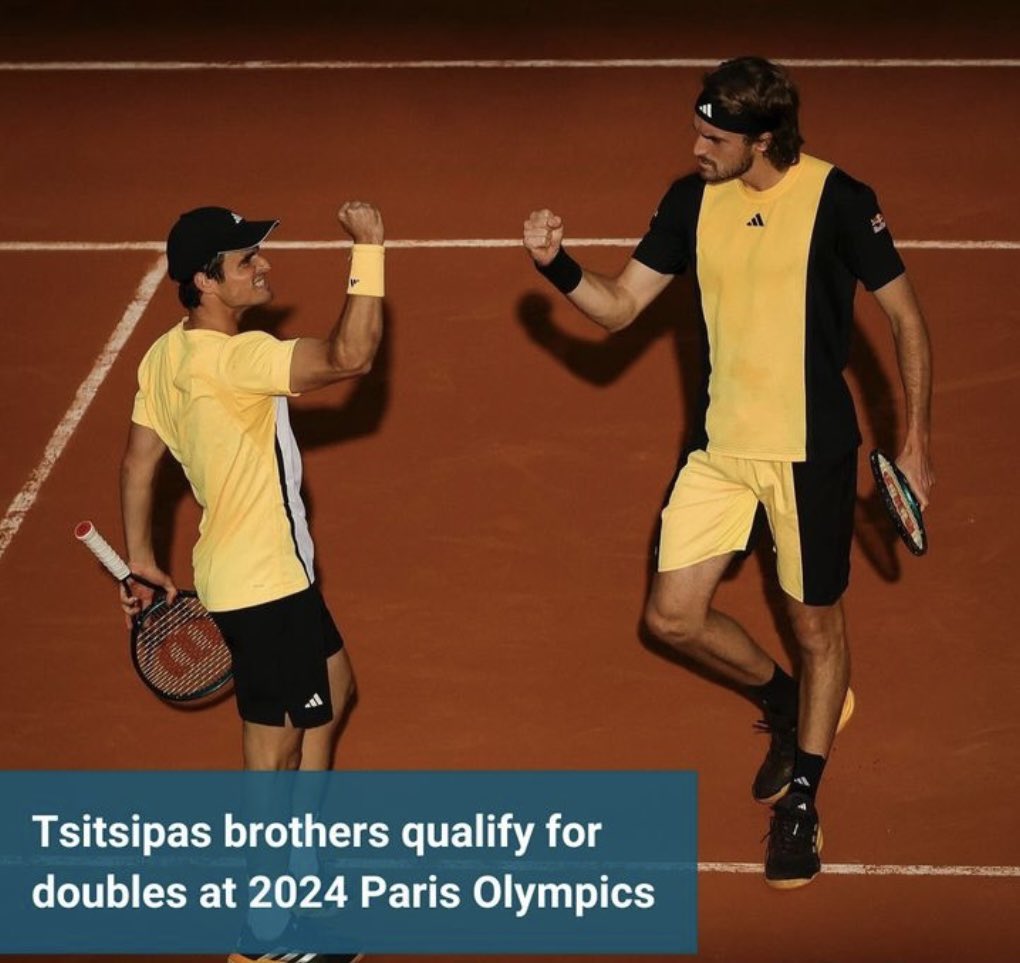 TennisHYPEMedia (@tennishypemedia) on Twitter photo Last year's #RolandGarros Quarter Finalists - Tsitsipas Brothers - R1 Doubles match today
Stefanos & Petros on Court 8 at apprx 12:15 PM Local
Thursday May 29, 2025
Pame Stef & Pete 👏🇬🇷 #TsitsiBros
Watch Live on <a href="/TennisChannel/">Tennis Channel</a> & streaming on TC Plus
#FrenchOpen #Tennis Last year's #RolandGarros Quarter Finalists - Tsitsipas Brothers - R1 Doubles match today
Stefanos & Petros on Court 8 at apprx 12:15 PM Local
Thursday May 29, 2025
Pame Stef & Pete 👏🇬🇷 #TsitsiBros
Watch Live on <a href="/TennisChannel/">Tennis Channel</a> & streaming on TC Plus
#FrenchOpen #Tennis