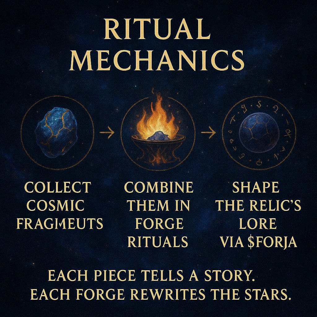 celestforgee's tweet photo. 🧩 Collect cosmic fragments
🔥 Combine them in forge rituals
🌌 Shape the relic's lore via $FORJA
Each piece tells a story.
Each forge rewrites the stars.
#NFTAlchemy #Celestforge https://t.co/dUp45b3Fi6