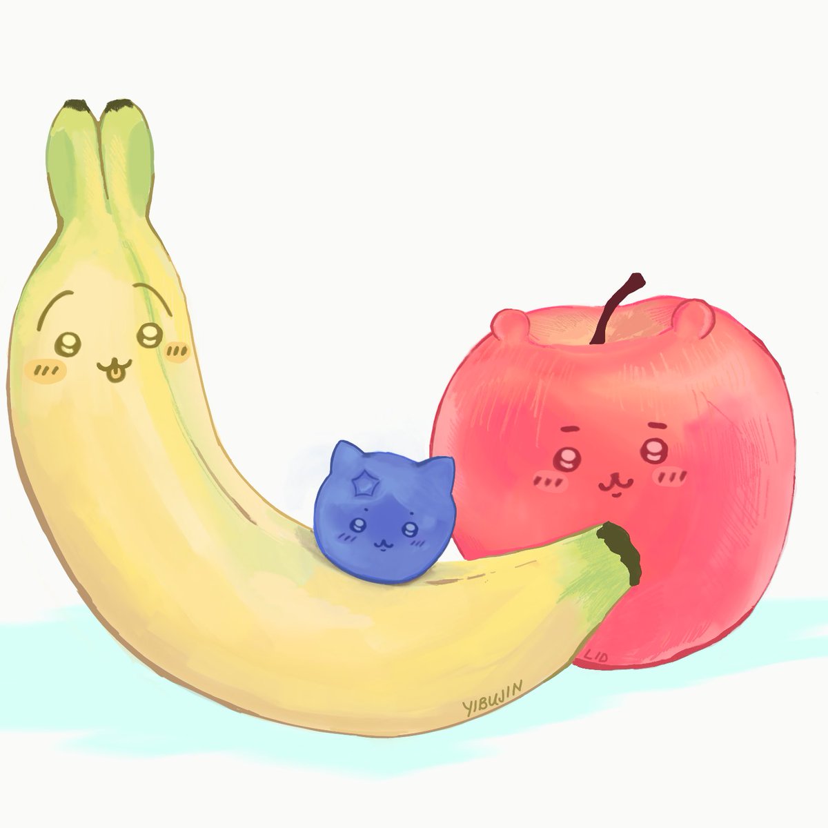 the AU where they’re fruits 🍌🫐🍎