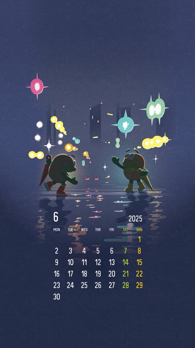 ☂️6月の壁紙カレンダー☂️ 雨上がりって気持ちいいよね💚 ついつい