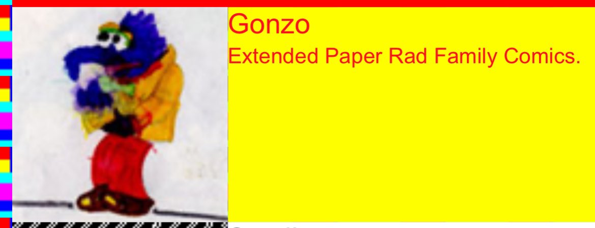 Gonzo just dropped from the #PAPERRAD multiverse.