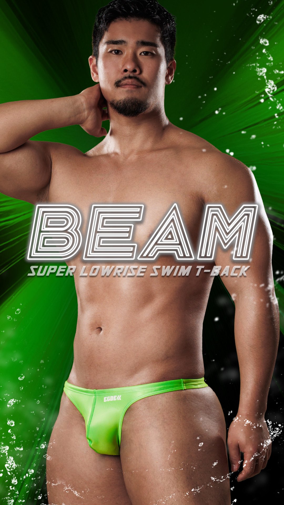 Lsize】EGDE≪ BEAM スーパーローライズ スイムTバック 【Lsize】EGDE