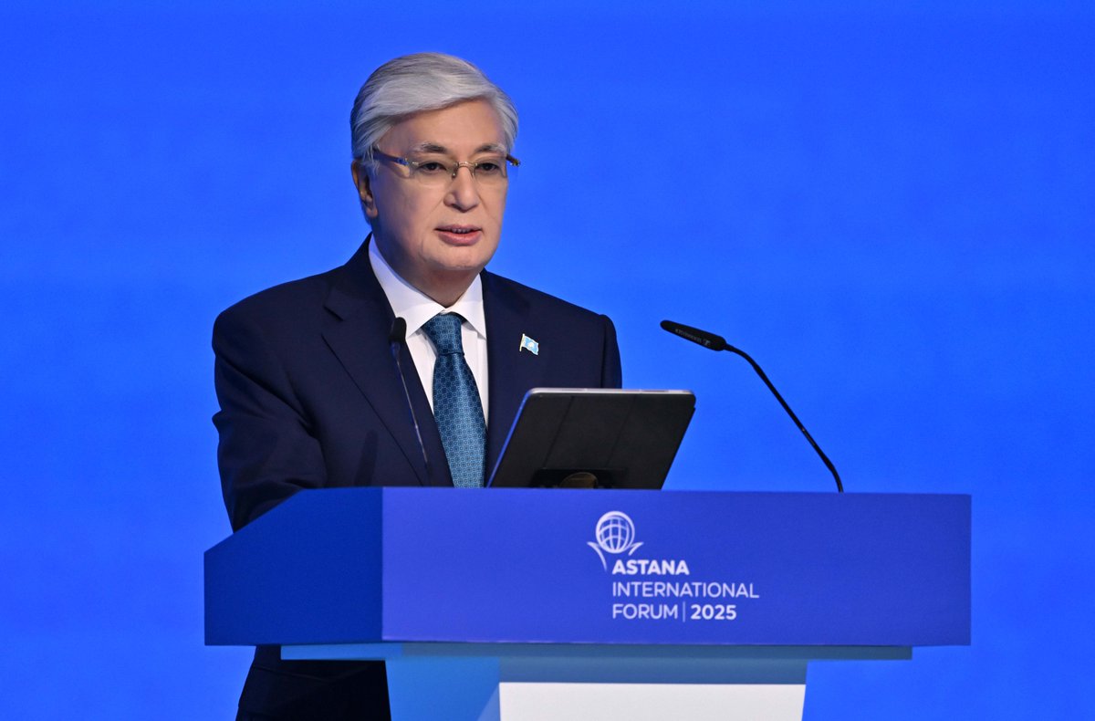 Press Office of the President of Kazakhstan (@aqorda_press) on Twitter photo President of Kazakhstan <a href="/TokayevKZ/">Qasym-Jomart Toqayev</a> delivered a speech at the plenary session of the <a href="/AstanaIntlForum/">Astana International Forum</a> President of Kazakhstan <a href="/TokayevKZ/">Qasym-Jomart Toqayev</a> delivered a speech at the plenary session of the <a href="/AstanaIntlForum/">Astana International Forum</a>