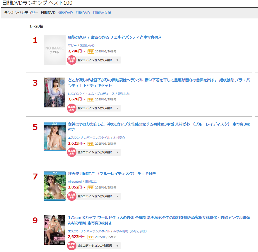 S1_No1_Style【エスワン】_info @作品情報配信 (@s1_no1_info) on Twitter photo 【🌹ランキング情報🌹】
💫日間 DVD 9位(05/29)
【数量限定】175cm Kカップ ワールドクラスの肉体 全解剖 乳も尻も全ての揺れを逃さぬ... 生写真3枚付き
al.dmm.co.jp/?lurl=https%3A…
【BD版】
al.dmm.co.jp/?lurl=https%3A…
▾動画▾
al.dmm.co.jp/?lurl=https%3A…
#みなみ羽琉 #PR <a href="/Minami_Harudayo/">みなみ羽琉🩵S1専属</a> 【🌹ランキング情報🌹】
💫日間 DVD 9位(05/29)
【数量限定】175cm Kカップ ワールドクラスの肉体 全解剖 乳も尻も全ての揺れを逃さぬ... 生写真3枚付き
al.dmm.co.jp/?lurl=https%3A…
【BD版】
al.dmm.co.jp/?lurl=https%3A…
▾動画▾
al.dmm.co.jp/?lurl=https%3A…
#みなみ羽琉 #PR <a href="/Minami_Harudayo/">みなみ羽琉🩵S1専属</a>
