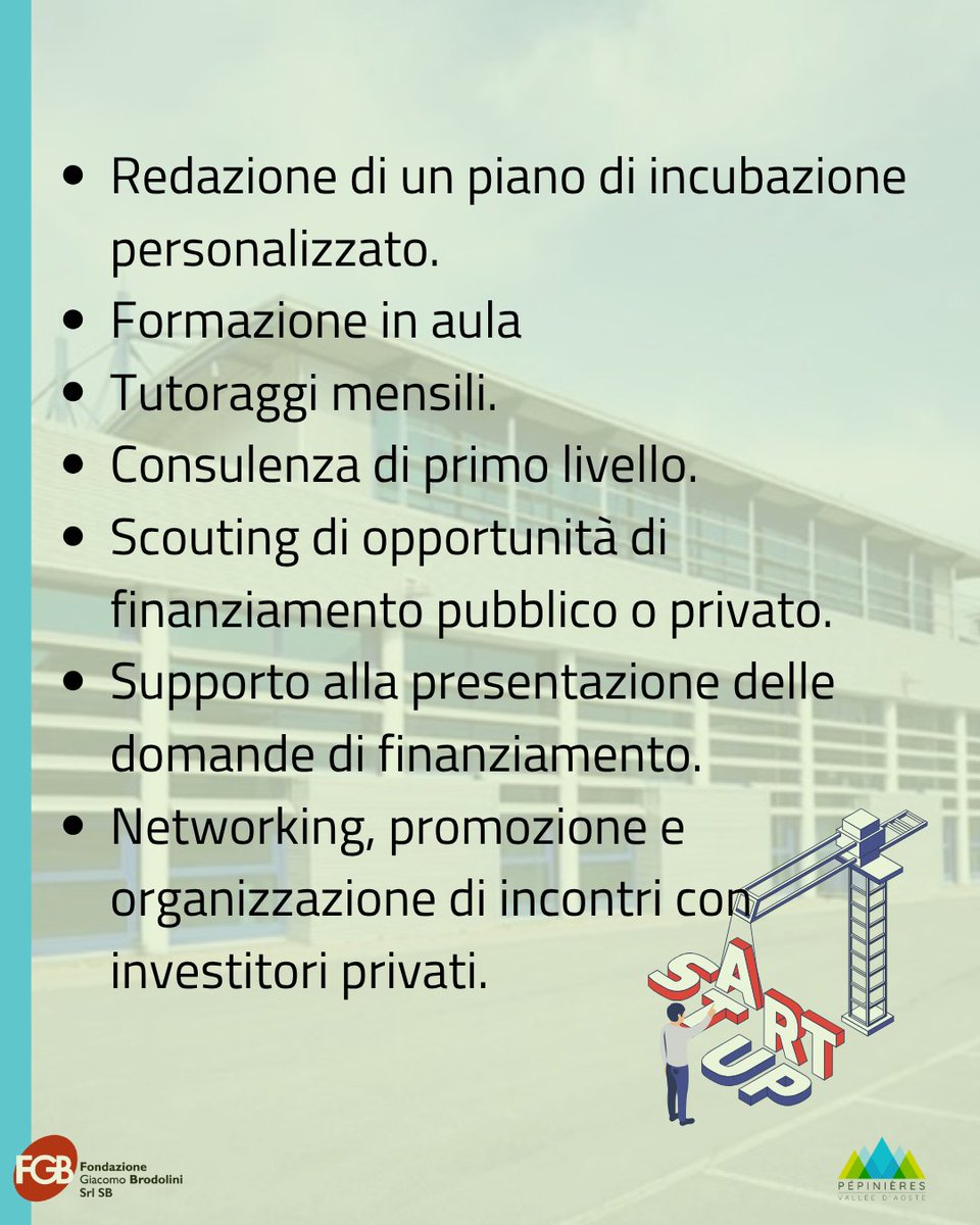 📍 Insediati nelle #Pépinières VdA
💸 e puoi accedere ai contributi regionali fino a €150K!
📅 Scadenza: 31/07
🔗 Info: tinyurl.com/4cdw6pzc
#Startup #Innovazione #FGBInnovation