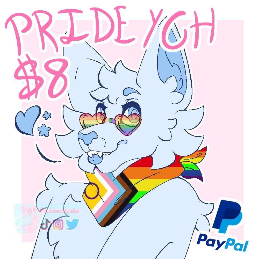 Yuokathefolf's tweet photo. Pride Ych now available-!

$8 PayPal (an extra $2 for major line changes)

Can choose 2 flags!

#pridemonth #furry #furries #furryart #commissions #pride #lgbtq https://t.co/t2rQ3bm1Iy
