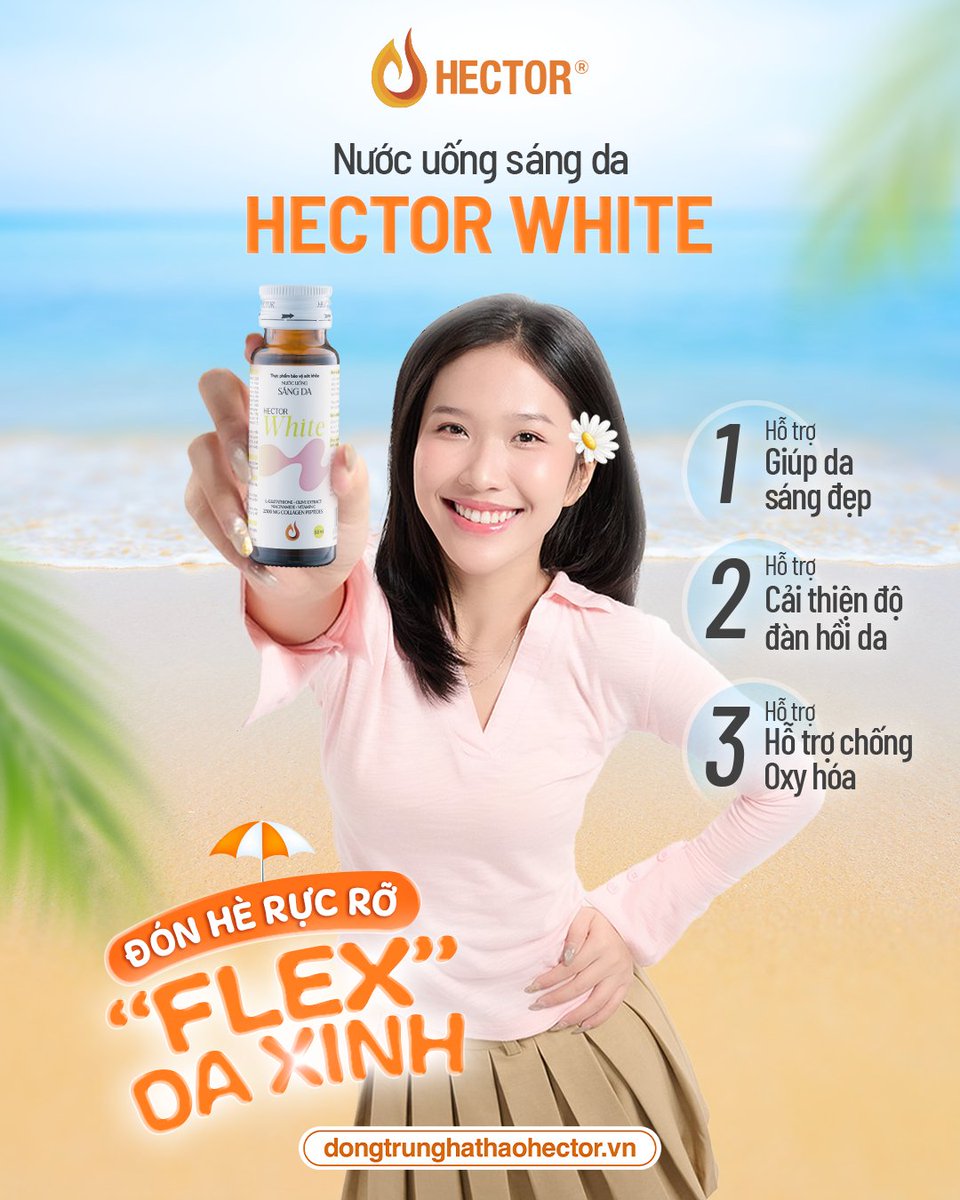 ☀️ ĐÓN HÈ RỰC RỠ – “FLEX” DA XINH CÙNG HECTOR WHITE 💁‍♀️💧

Bạn đã sẵn sàng để làn da toả sáng trong những chuyến vi vu mùa hè chưa?

Chỉ với một chai mỗi ngày, Nước uống sáng da HECTOR WHITE sẽ đồng hành cùng bạn trên hành trình chăm sóc làn da, với bộ 3 công