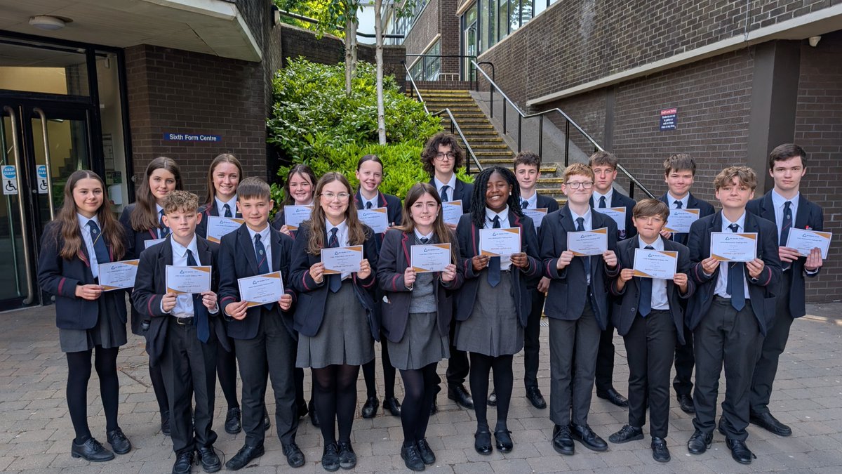 WallaceHigh's tweet photo. We are proud to celebrate the success of our Year 9 students in the 2025 UKMT Junior Maths Challenge. A huge well done to all students who earned a Bronze, Silver or Gold certificate in the UK-wide competition! 

#WHSMaths #UKMT #Excellence #SuperCurricular #WHSProud https://t.co/Q3VizCCV0t