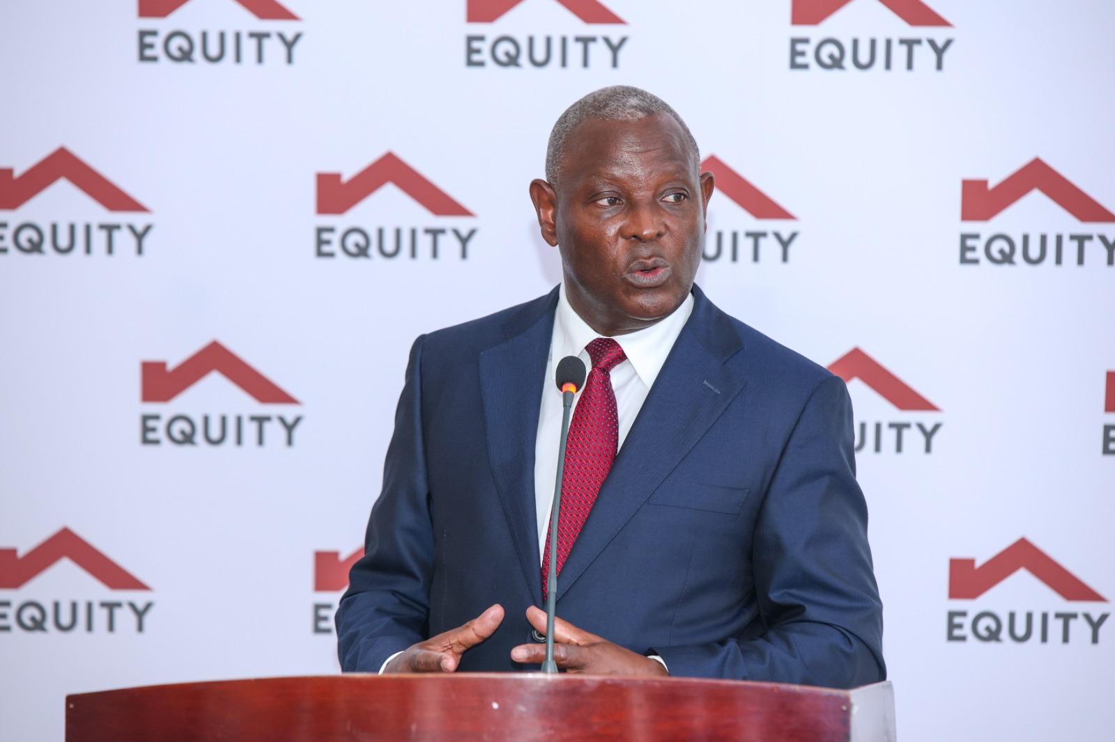 Headshot of Equity Bank CEO, James Mwangi, as a central figure in a corporate legal dispute.