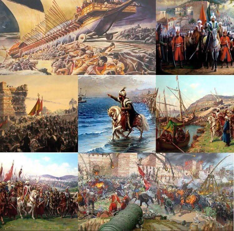 "İnnâ fetahnâ leke fethan mubînâ."

"Onlar denize zincir çekecek kadar akıllı ,Bizde gemileri karadan yürütecek kadar deliyiz"
Çağ açıp Çağ kapatan,Peygamber efendimizin hadisi şerifine nail olan Fatih Sultan Mehmet'in İstanbul'u fethinin 572'inci yılı kutlu olsun

#29Mayıs1453