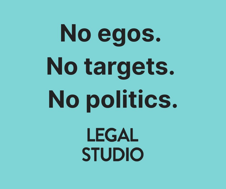 TheLegalStudio's tweet photo. No egos. No targets. No politics.
We took out everything that make lawyers miserable.
This is Law, Made Human. This is Legal Studio.
#WeAreLegalStudio #LawMadeHuman #EnjoyWork https://t.co/v468Bfr2zQ