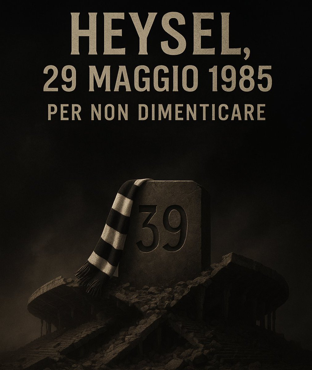 Remembering the 39 people who lost their lives, and the many who were injured at Heysel stadium on this day in 1985
40 Years on x
We Will Never Forget 🖤🤍