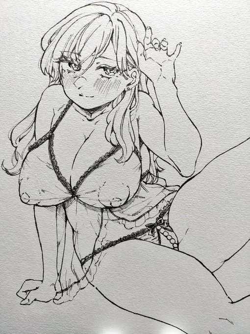 色塗りによる滲みを一切気にしなくていい為、描き込みがしぬほど楽しい…😭久しく忘れてた感覚… 