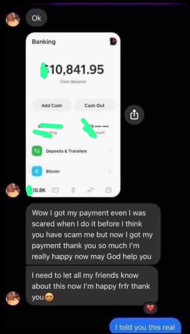 daddycoolsol's tweet image. Sponsored Relief Cash Flip Investment💰 in 30 minutes. No personal information is required.

Accepting: CashApp, PayPal, Zelle, Apple Pay, Venmo, Revolut, Bank Transfer🏦, ETC. Interested in investing?
DM to get started today – 100% legit and trusted.
