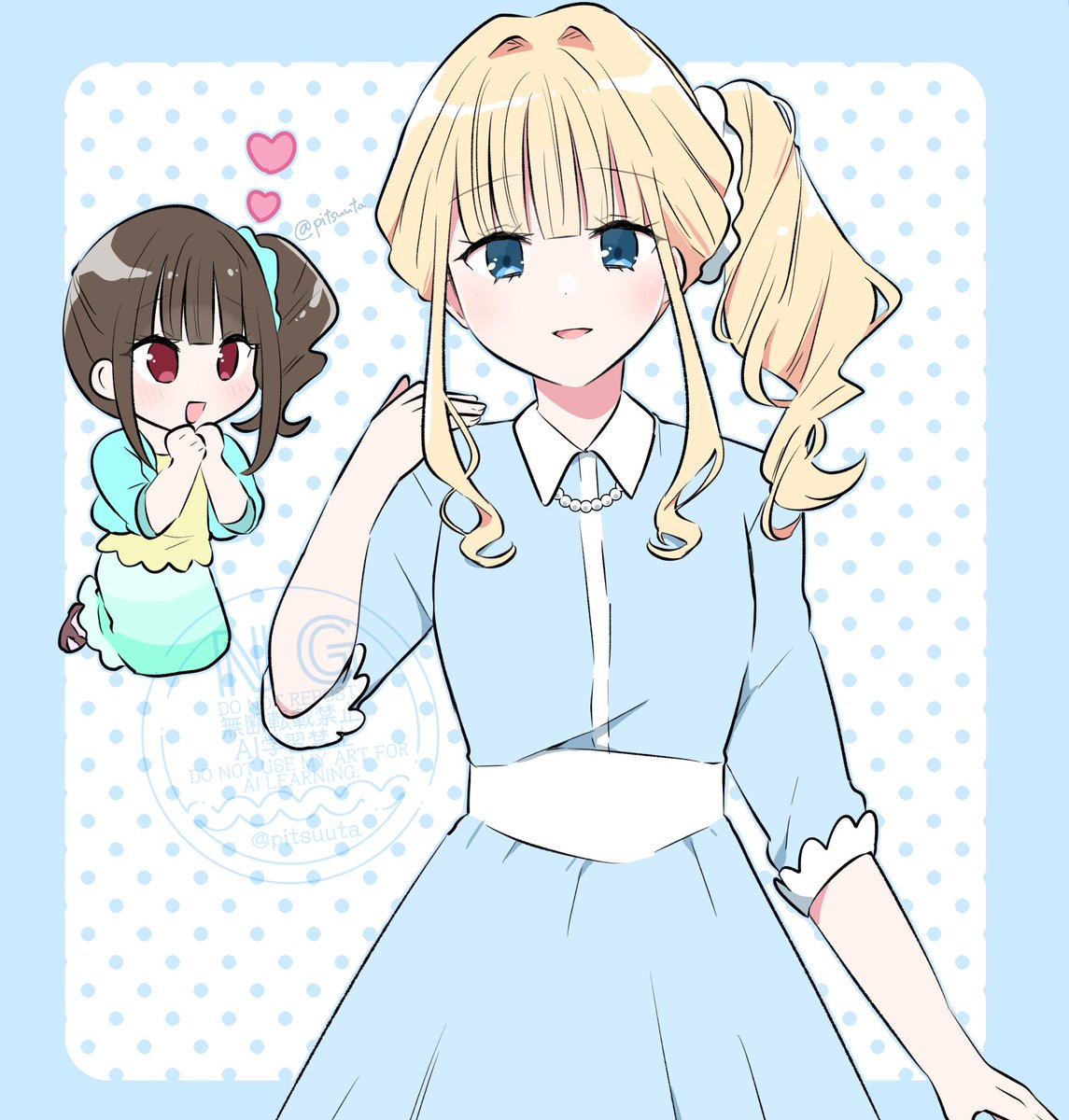 「おそろい(ユキまゆ)」|葵しずなのイラスト