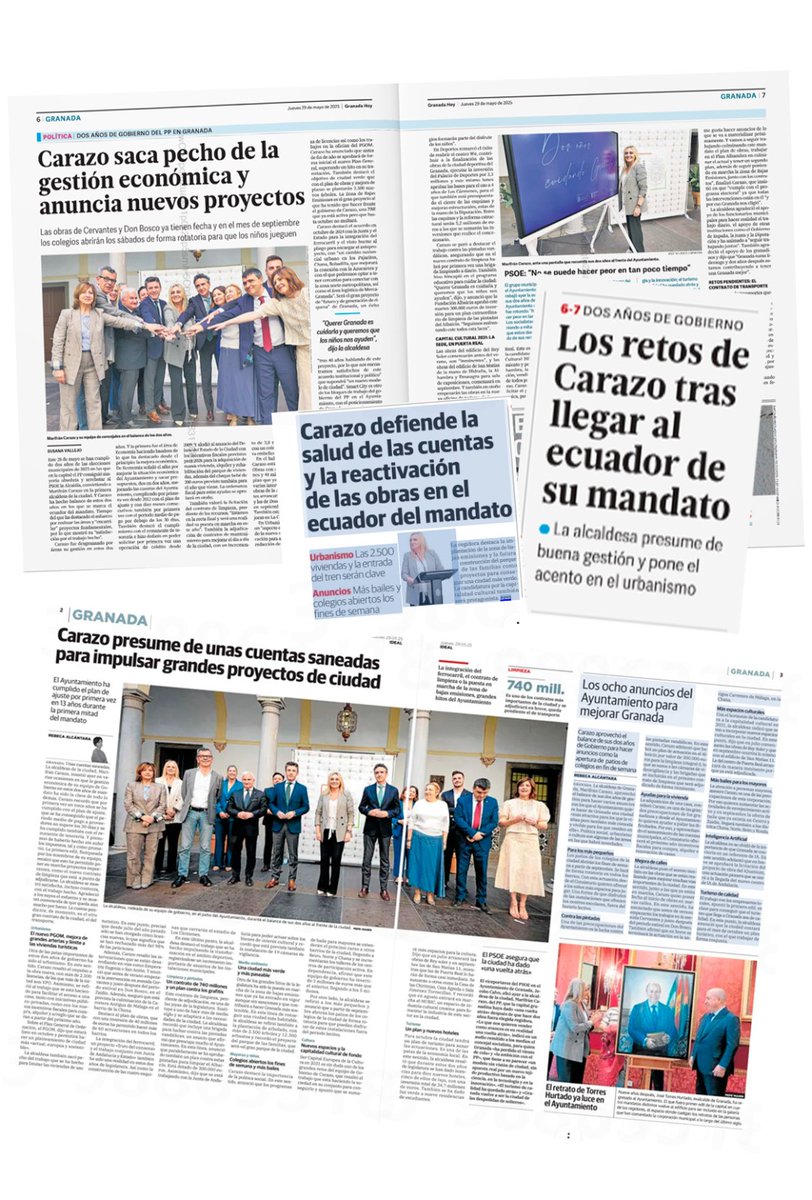 Marifran Carazo (@marifrangr) on Twitter photo 📰Los medios recogen el balance de los dos años de gobierno al frente del <a href="/aytogr/">Ayuntamiento de Granada</a>, dos años cuidando #Granada
📈 Mejora Económica
⬆️ Mejora en los contratos Esenciales
🚆 Integración del ferrocarril
🏡 Incentivos Fiscales para vivienda y familias
🧱 I Plan de Obras Municipales 📰Los medios recogen el balance de los dos años de gobierno al frente del <a href="/aytogr/">Ayuntamiento de Granada</a>, dos años cuidando #Granada
📈 Mejora Económica
⬆️ Mejora en los contratos Esenciales
🚆 Integración del ferrocarril
🏡 Incentivos Fiscales para vivienda y familias
🧱 I Plan de Obras Municipales