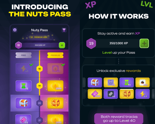 pavIiq's tweet photo. 🎫 Meet Nuts Pass — the ultimate game pass in Web3.
Unlock exclusive boxes, rare NFTs, bonus NUTS &amp; premium missions.
How to get it?
👉 Be active to earn it for free
🔥 Or get the premium version for 499 stars https://t.co/GZbSFuOdc8