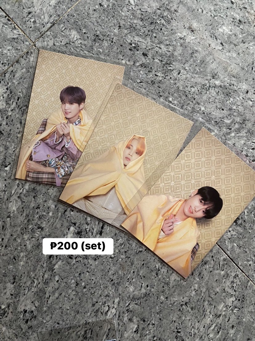 cookyyy09's tweet photo. wts lfb bts pc ph 

yoongi, jimin &amp; jungkook mots persona postcard set - ₱200

— payo
— mod: ggx  mop: gcash
— 9/10-mint condi

rfs: need funds 🥹

reply mine / dm to claim :) https://t.co/gZrrOZUhea