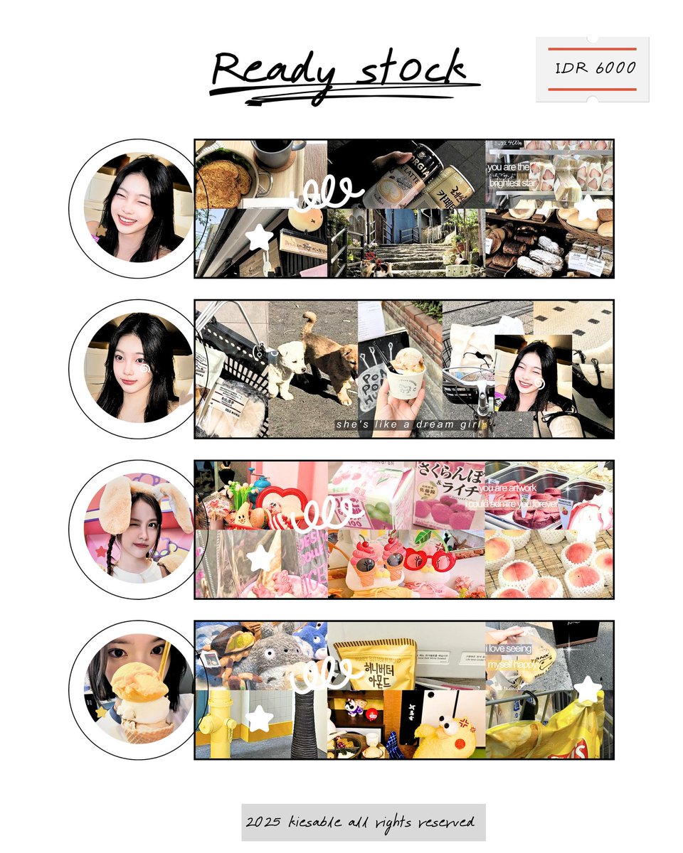 a kind repost would be deeply cherished. ❤︎

hi i have this ready stock ian, carmen, jiwoo layout. Please DM me to buy! 
#zonauang #zonajajan