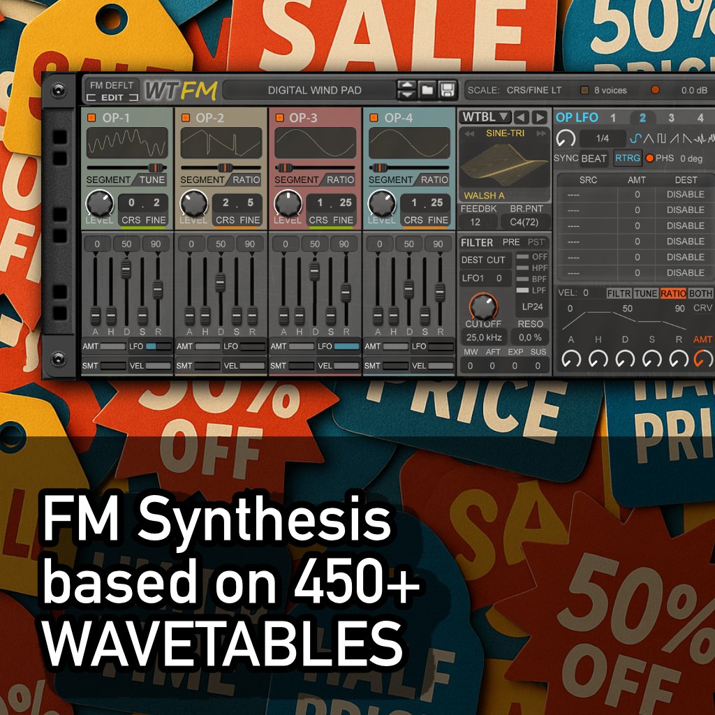 Turn2on's tweet image. SAVE_ON: Exclusive FM Synthesis based on 450+ Wavetables.
Try now, before MAY MADNESS ends
reasonstudios.com/shop/rack-exte…
#turn2on #rackextensions #sale #reason #wtfm #wavetable #fm #synthesizer #modulation #reasonstudios #reasonrack #addon #effect #plugin #powerful #synth #maymadness